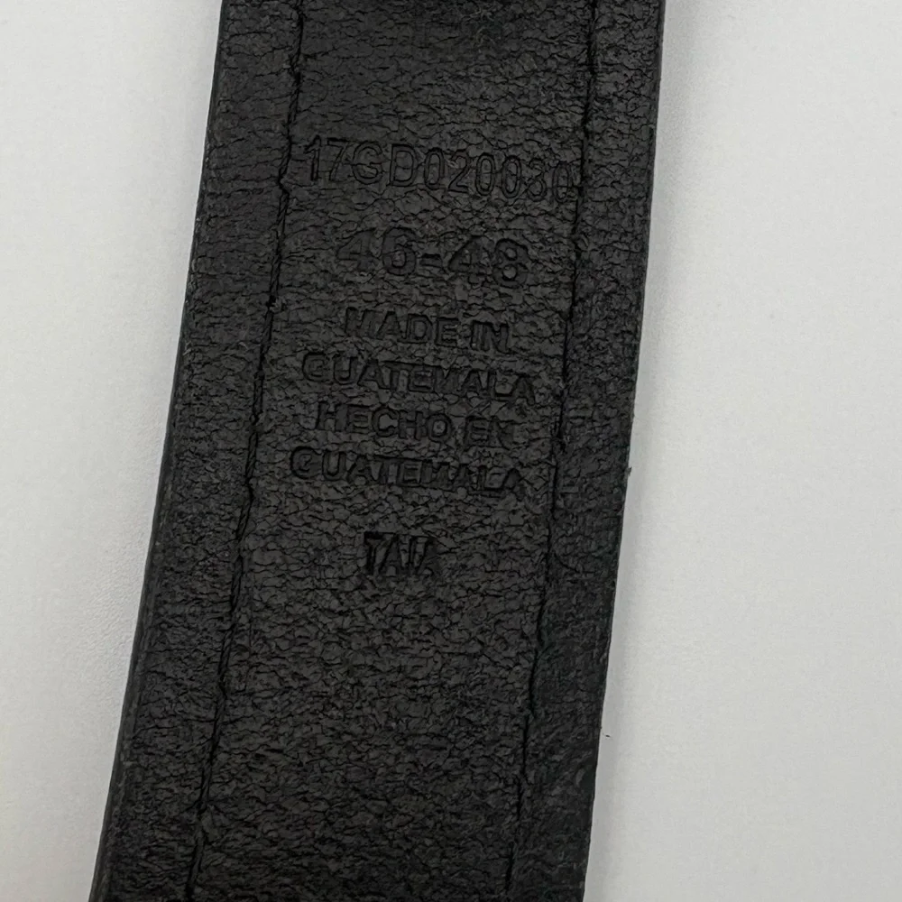 Dickies Mens Black Leather Belt 46-48
